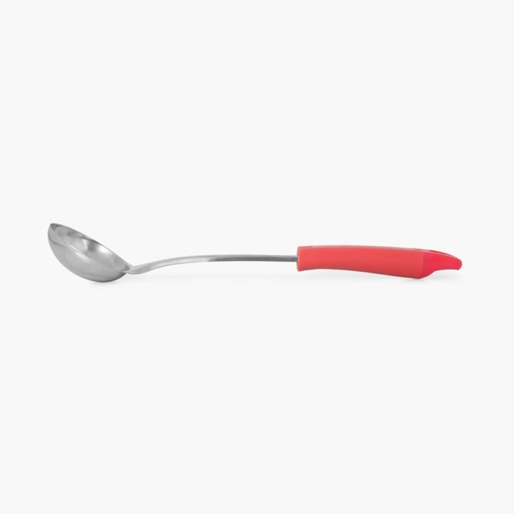 Elite-Magnus Solid Ladles Stainless Steel -  Gravy Ladle - 34 cm x 9 cm  - Red