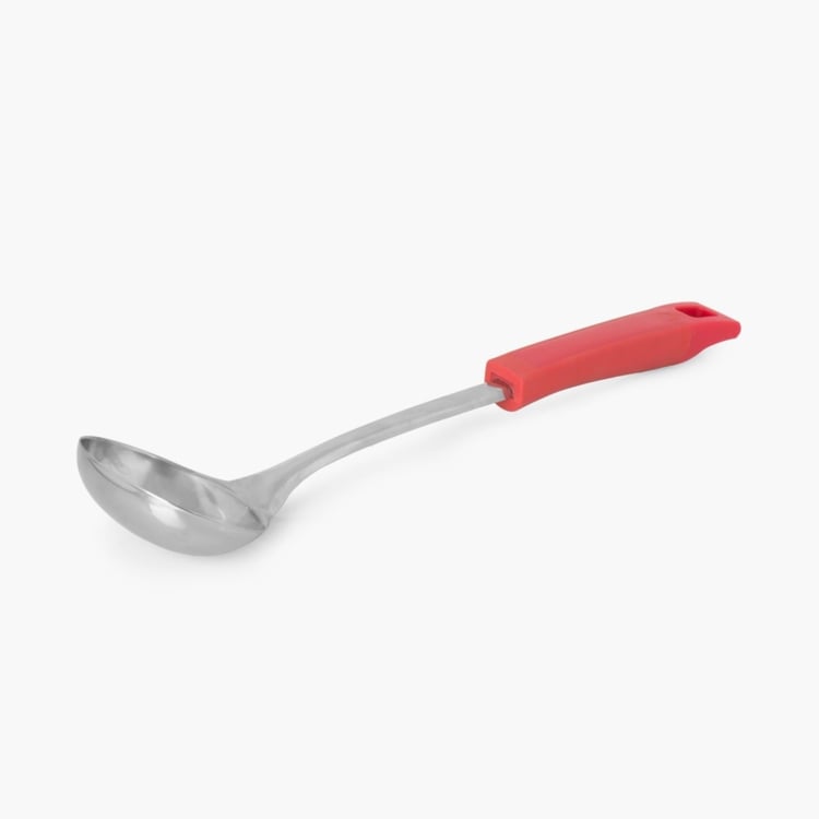 Elite-Magnus Solid Ladles Stainless Steel -  Gravy Ladle - 34 cm x 9 cm  - Red