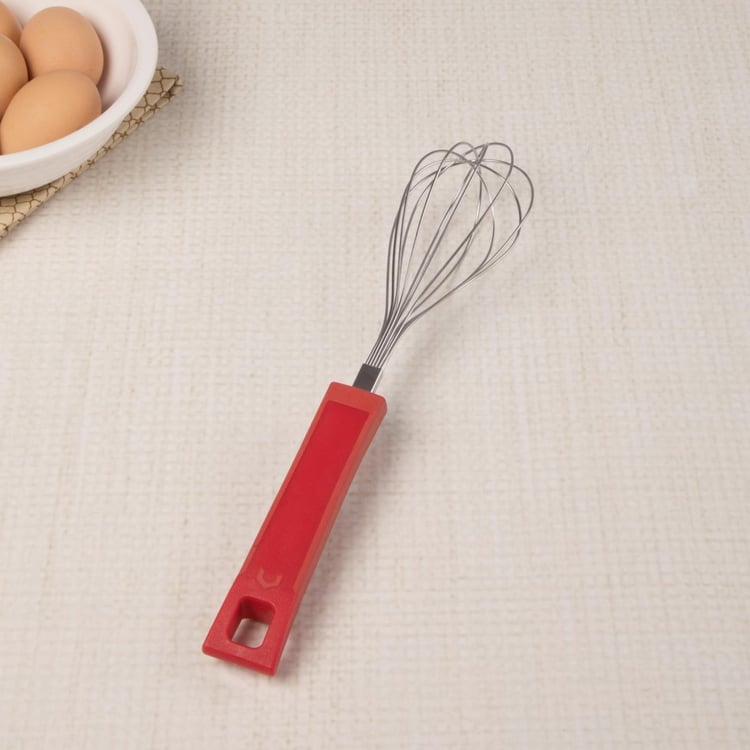 Elite-Magnus Solid Whisks Stainless Steel -  Whisk - 29 cm x 6 cm x 6 cm - Red