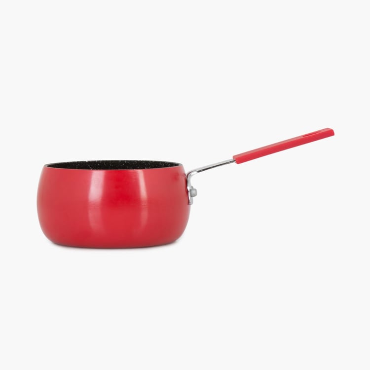 Elite Magnus Textured Milk Pan - Metal - Milk Pot - 22 cm x 10 cm x 6 cm - Red