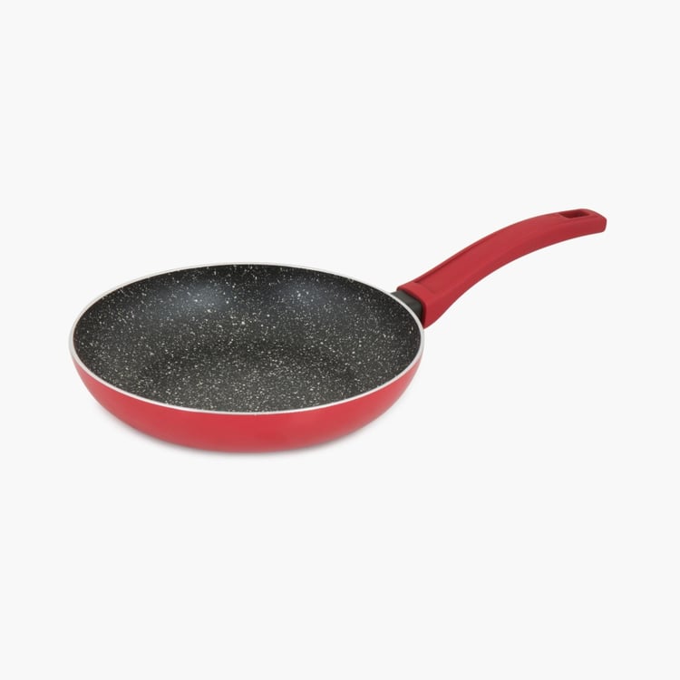 Elite Magnus Textured Frying Pan - Metal - Fry Pan - 39 cm x 22 cm x 5 cm - Red