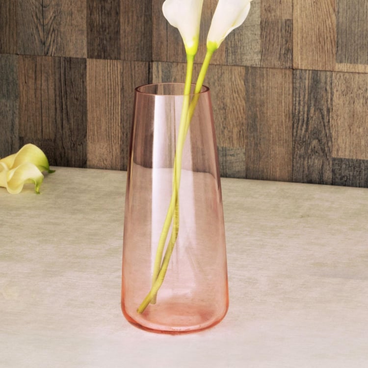 Eadric Solid Round Single Pc. Vase - Glass - Pink