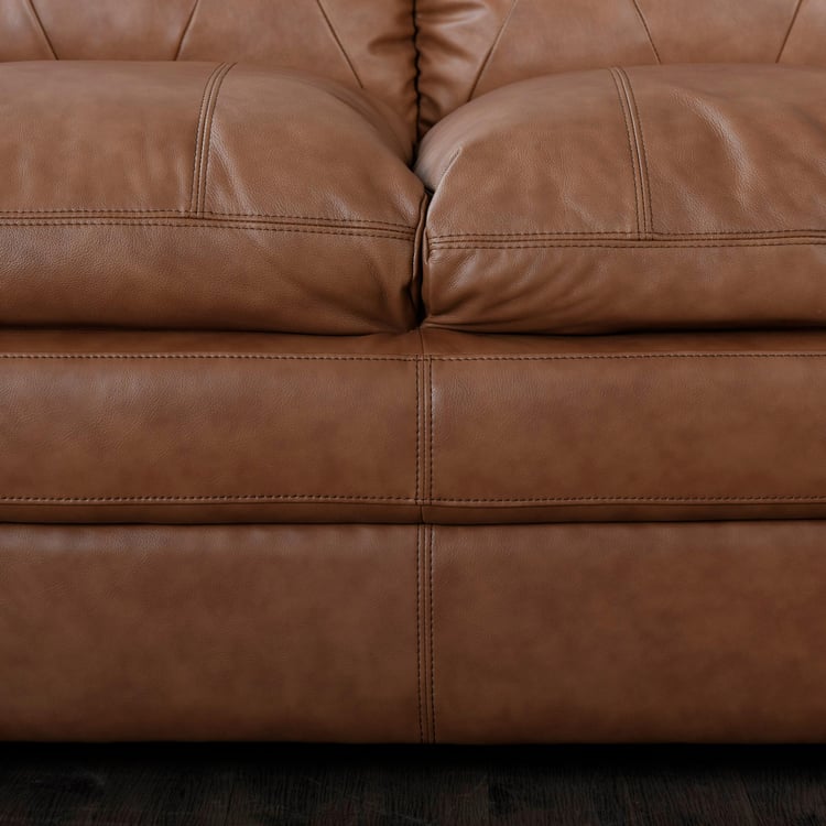 New Napster Half Leather 2-Seater Sofa - Brown