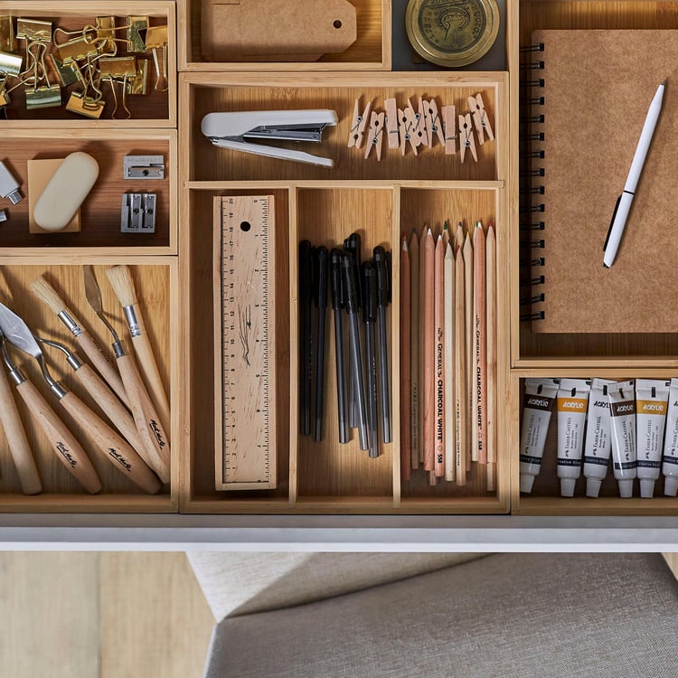 Orion Bamboo Drawer Organiser