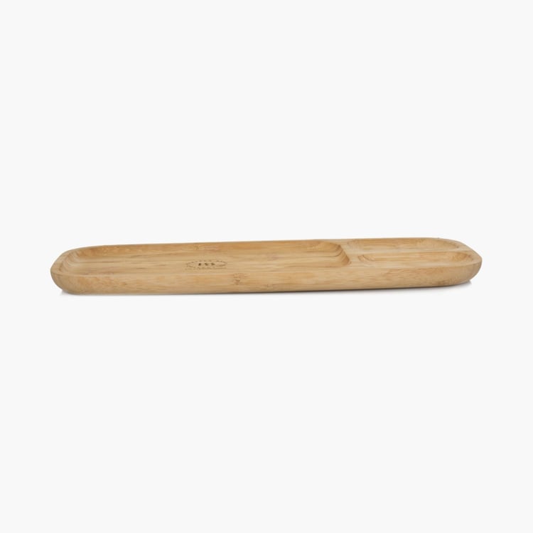 Mendo Bamboo Chip and Dip Platter - 38x16cm