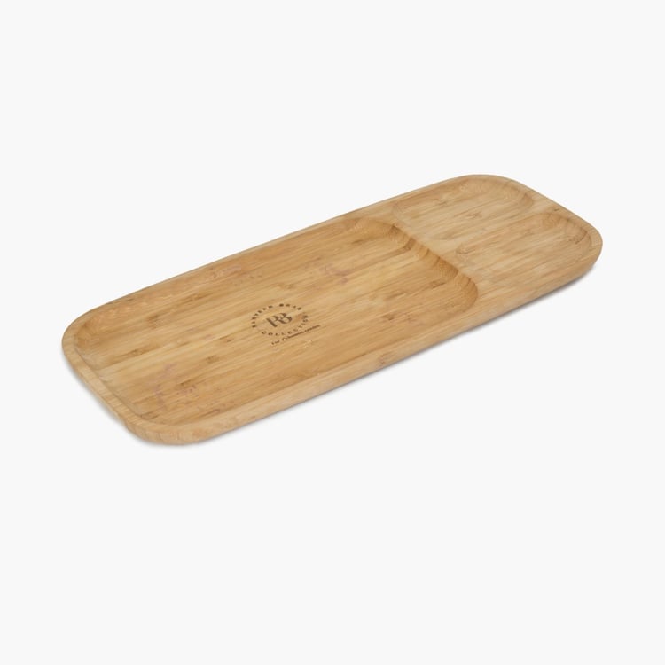 Mendo Bamboo Chip and Dip Platter - 38x16cm