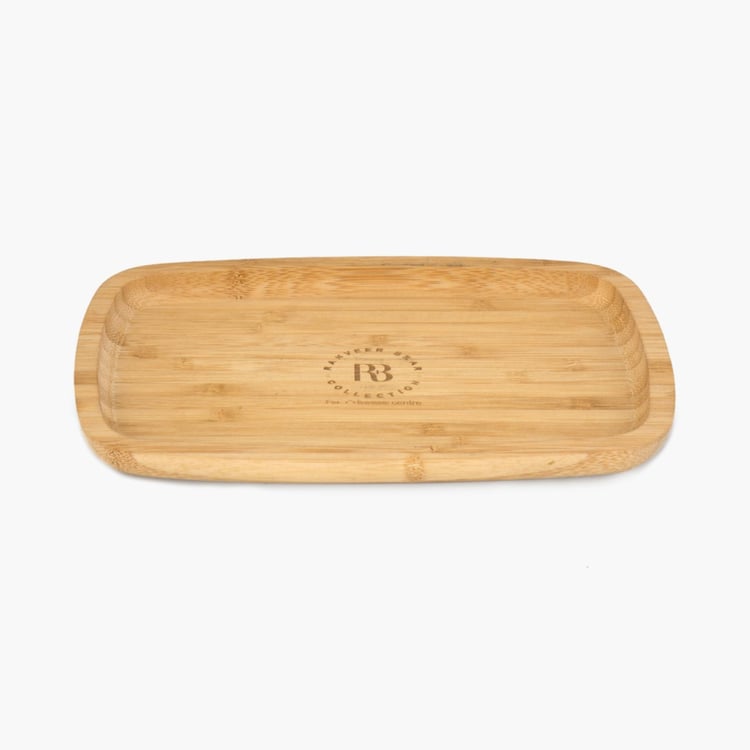 Mendo Beautiful Home Bamboo Snack Tray - 24x15cm