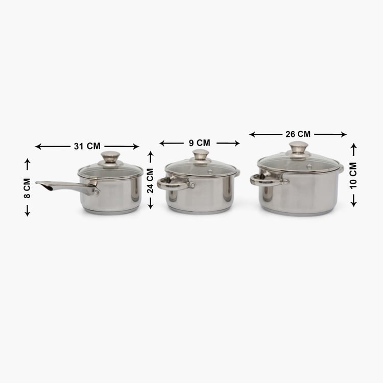 Rivago Bermen 6Pcs Stainless Steel Cookware Set