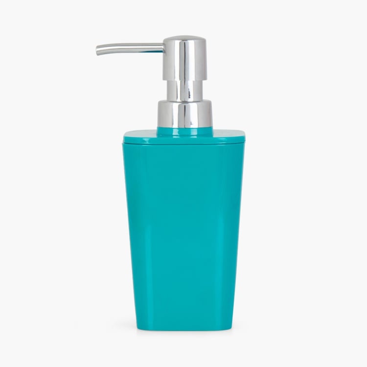 Hilda Daintree Solid Plastic Square Soap Dispenser  : 7 cm x 7 cm x 17 cm  Blue