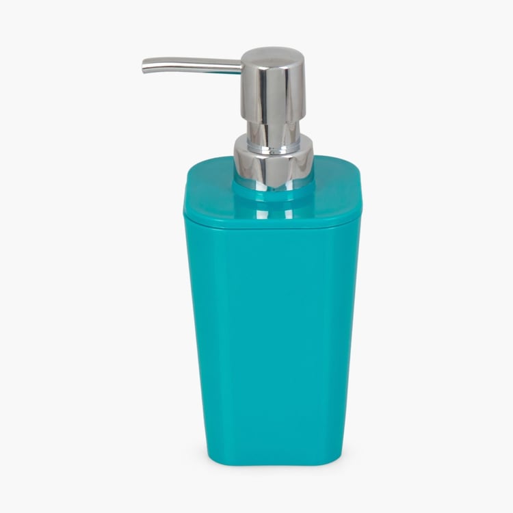 Hilda Daintree Solid Plastic Square Soap Dispenser  : 7 cm x 7 cm x 17 cm  Blue