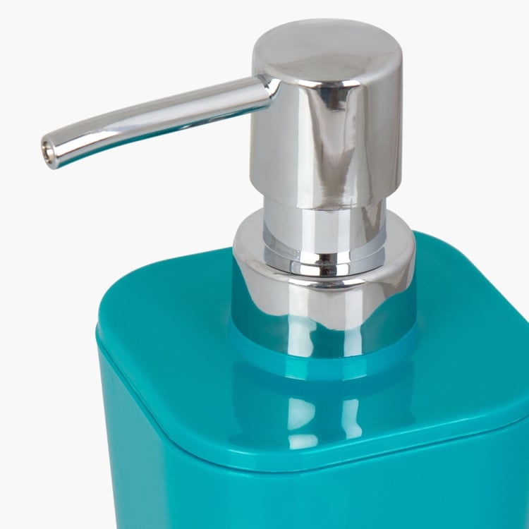 Hilda Daintree Solid Plastic Square Soap Dispenser  : 7 cm x 7 cm x 17 cm  Blue