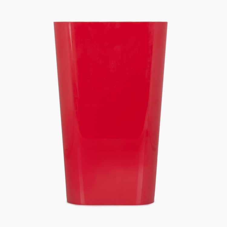 Hilda Armon Solid Plastic Dust Bin - 17 cm x 17 cm x 28 cm Red