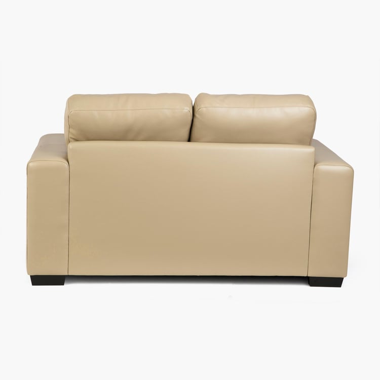 Ace Faux Leather 2-Seater Sofa - Beige
