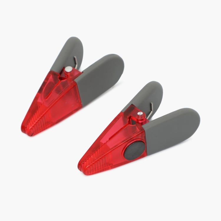 Rosemary-Omega Solid Clip With Magnet - Polypropelyne - Clip With Magnet 8 cm x 4 cm -Red