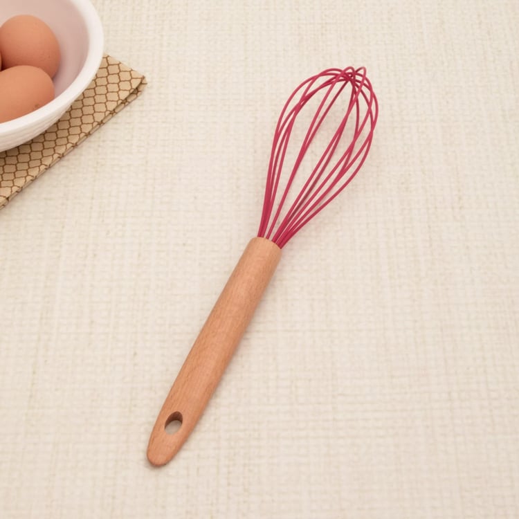 Rosemary Solid Whisks - Wood - Whisk 30 cm x 7.5 cm -Red