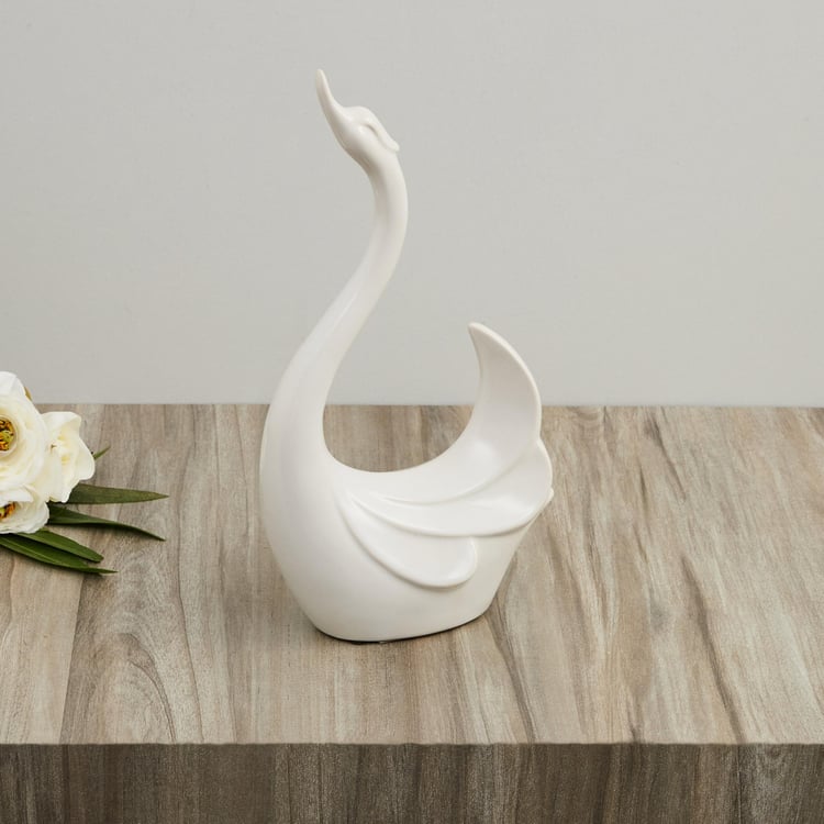 Vitara Textured Abstract Swan With Raised Head