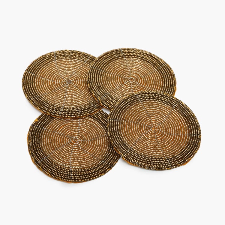 Cinder Treasure Beaded Coaster- Set of 4