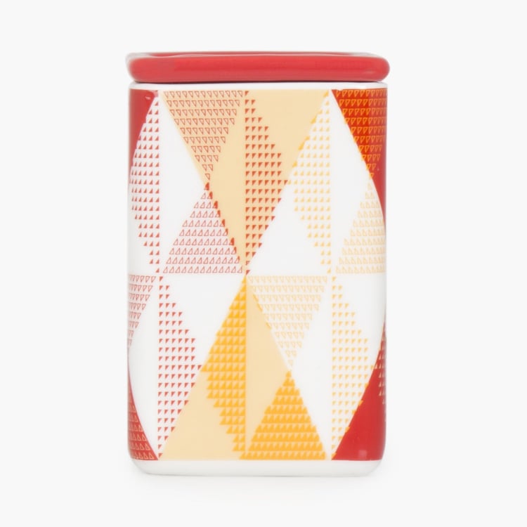 HUDSON DIAMONDS Printed Ceramic Square Toothbrush Holder