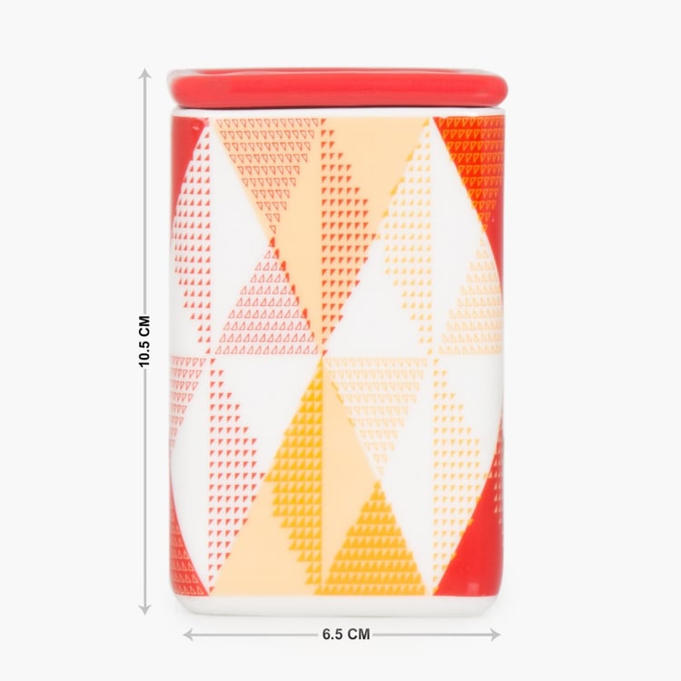 HUDSON DIAMONDS Printed Ceramic Square Toothbrush Holder