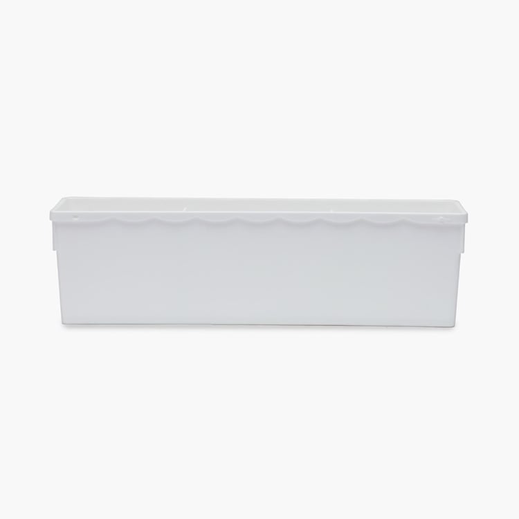Regan Solid Rectangular Single Pc. Drawer Organizer - 32.5 cm x 9 cm x 9 cm - Plastic - White