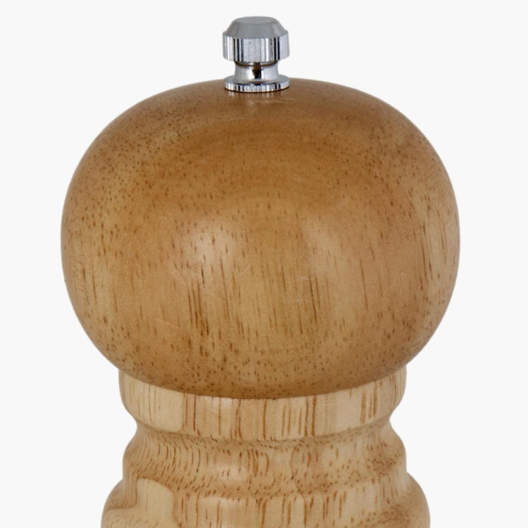 Truffles-Pelican Solid Salt and Pepper - Wood - Pepper Mill 7 cm x 7 cm x 35 cm -Brown -Non-Microwavable