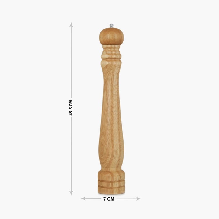 Truffles-Pelican Solid Salt and Pepper - Wood - Pepper Mill 7 cm x 7 cm x 35 cm -Brown -Non-Microwavable