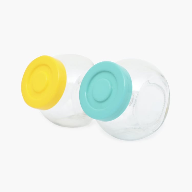 Pamolive Cuba Transparent Glass Solid Spice Bottles - 200ml - Set of 4