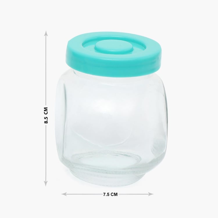 Pamolive Cuba Transparent Glass Solid Spice Bottles - 200ml - Set of 4