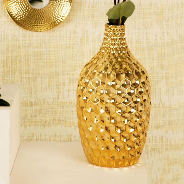 Bentley Victoria Honeycomb Textured Vase