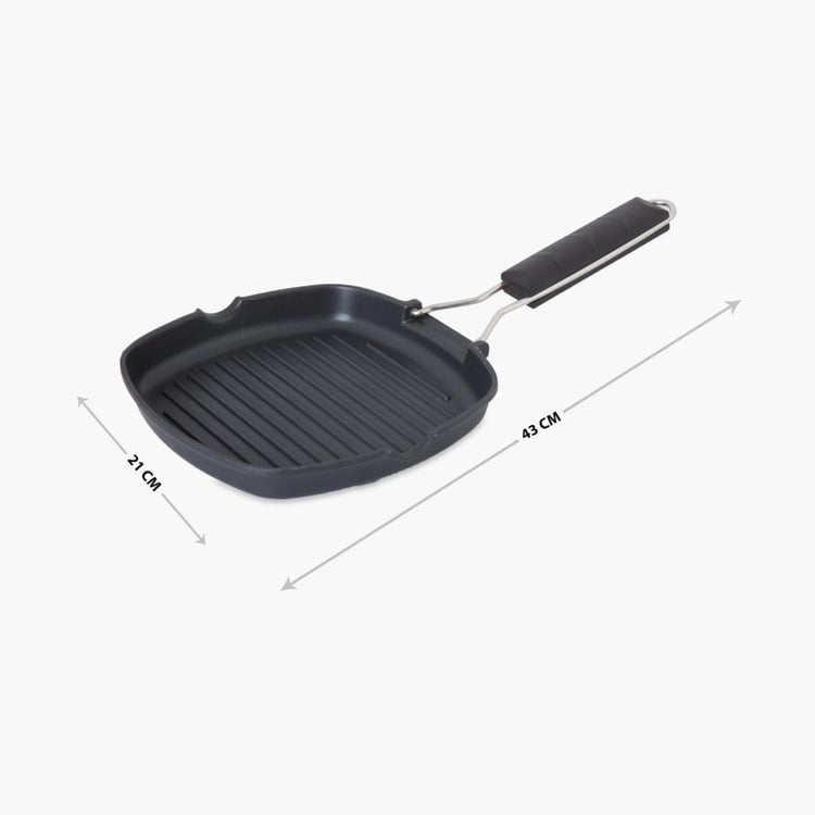 Medleys Aluminium Non-Stick Foldable Grill Pan