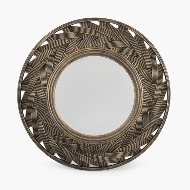 CORVUS Textured Round Wall Mirror