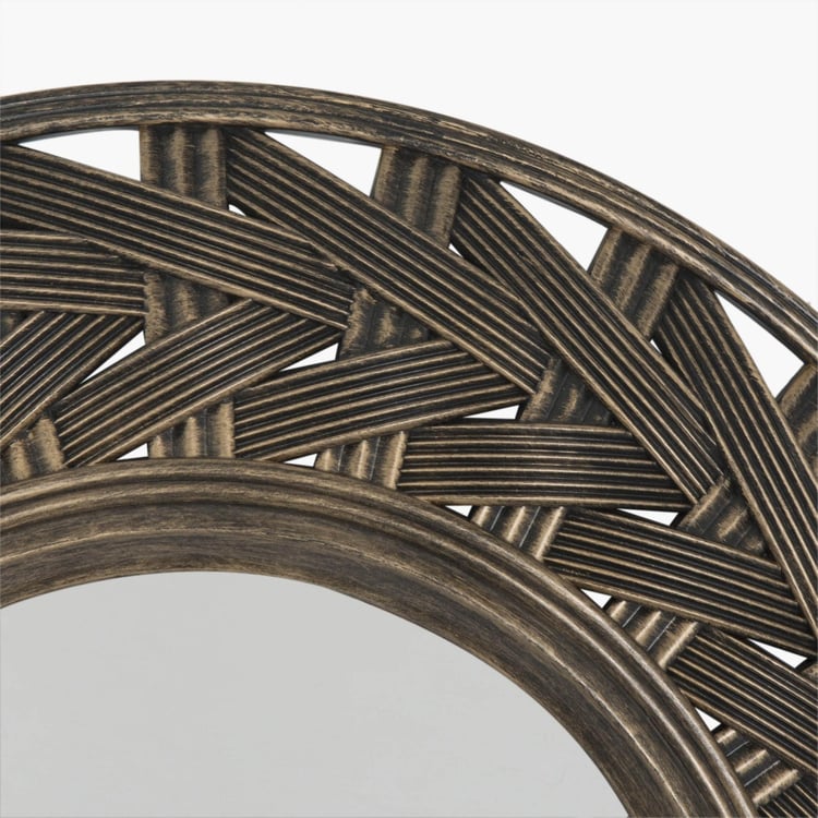 CORVUS Textured Round Wall Mirror