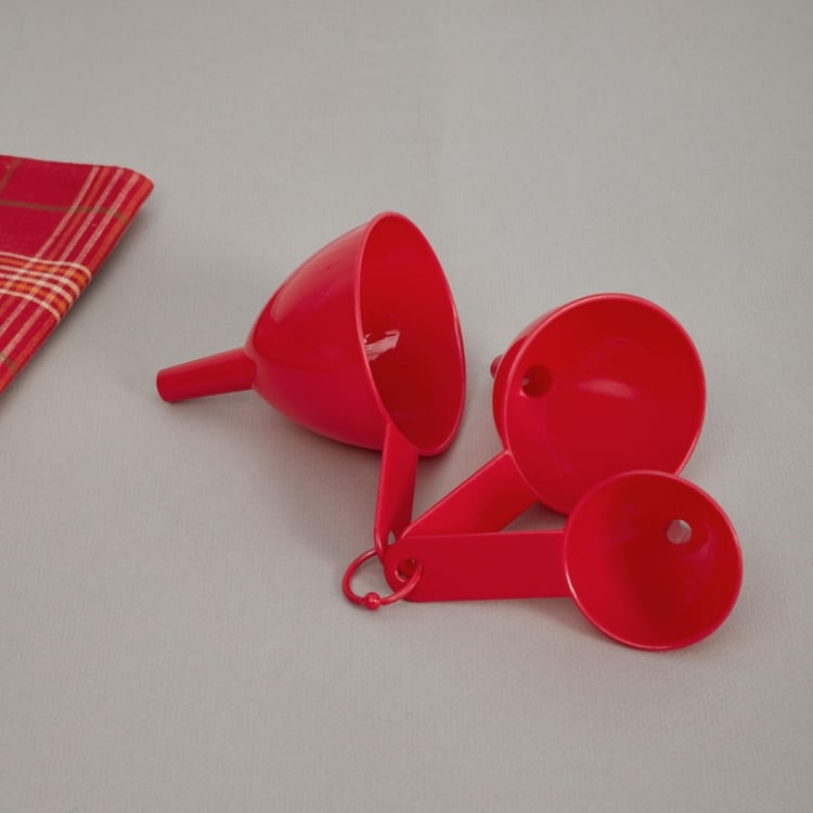 Rosemary Red Polypropylene Funnel - Set of 3