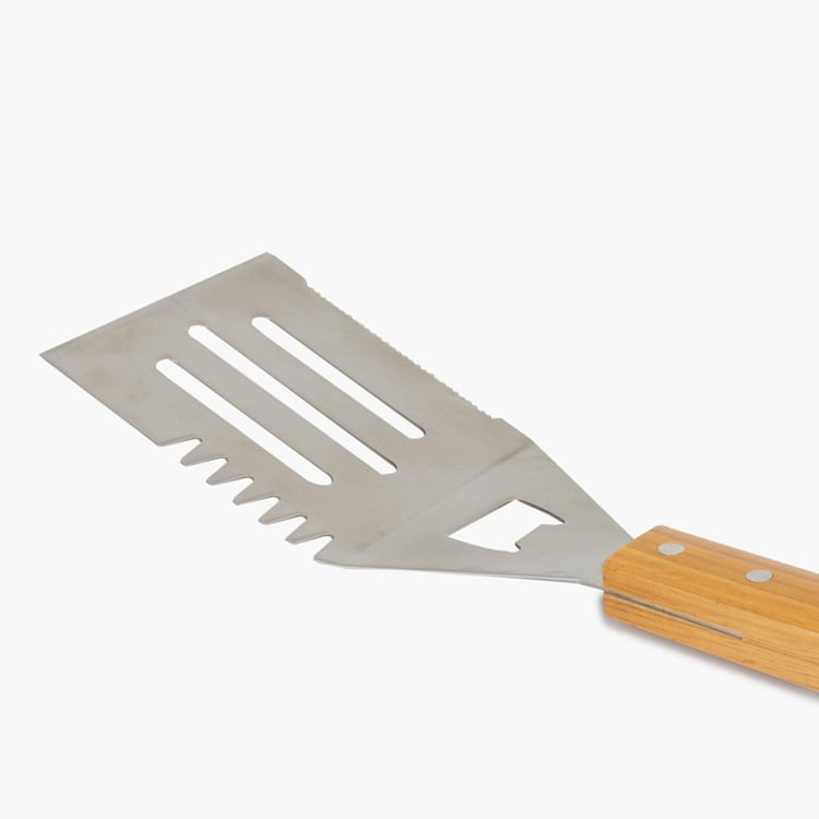 Truffles-Windsor Solid Spatulas - Wood - Spatula 42 cm x 10 cm x 3 cm -Silver