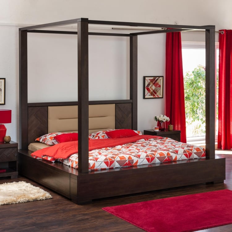 Petals King-Size Low Platform Bed - 214 x 220 x 225 cm