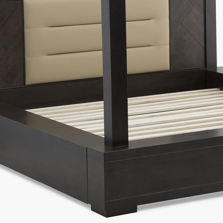 Petals King-Size Low Platform Bed - 214 x 220 x 225 cm