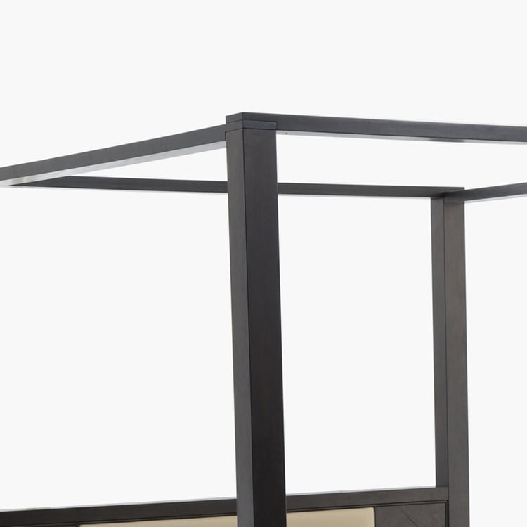 Petals King-Size Low Platform Bed - 214 x 220 x 225 cm