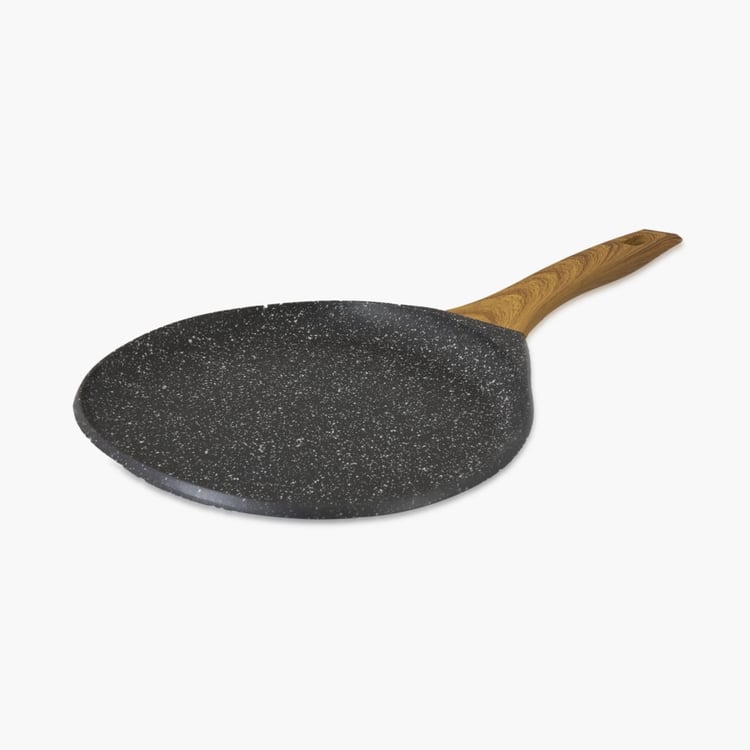 Truffles-Atlas Solid Die Cast Dosa Tawa - Aluminium - Die Cast Dosa Tawa 49 cm x 28 cm x 3 cm -Black