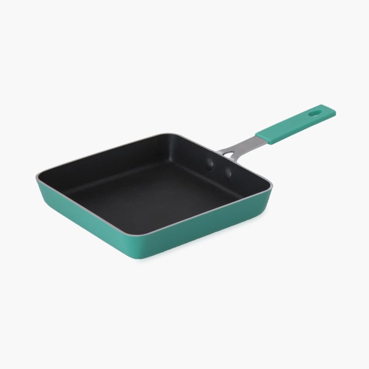 Sydney-Turtle Solid Frying Pa - Aluminium - Mini Square Pan - 27 cm x 15 cm x 2.8 cm - Blue