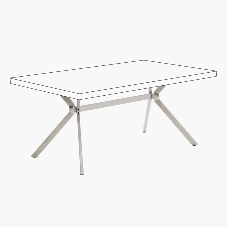 Myd Stark 6-Seater Dining Table Legs - Silver