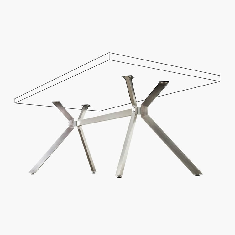 Myd Stark 6-Seater Dining Table Legs - Silver