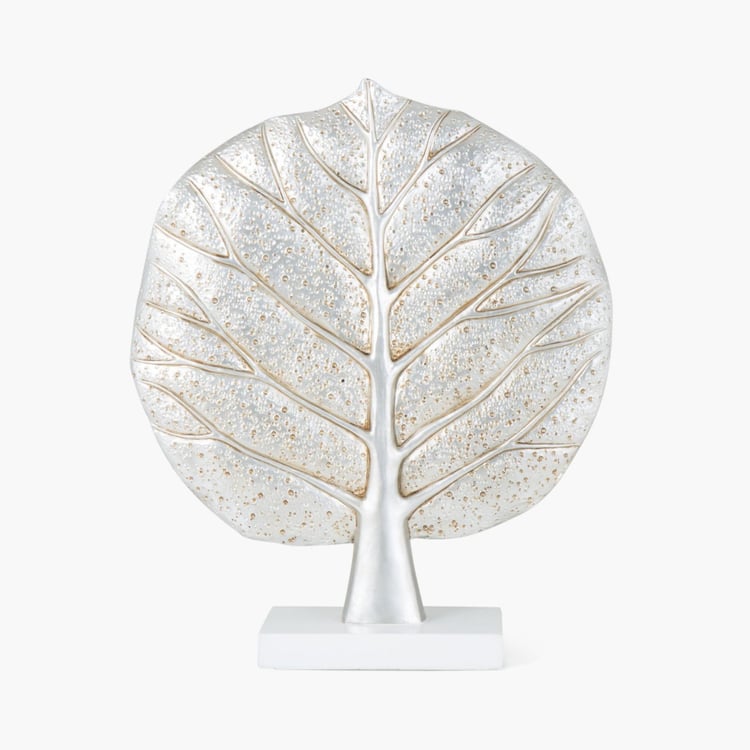 Splendid Flute Textured Leaf Table Accent