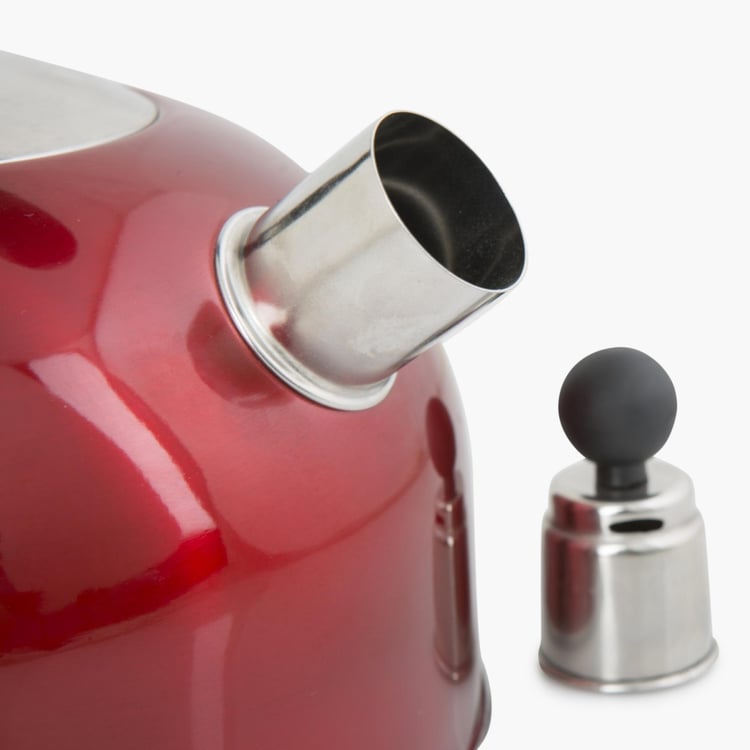 Regent-Weston Solid Kettles - Stainless Steel -2200 ml -Kettle 22 cm L x 17 cm W x 20 cm H -Red -Non-Microwavable