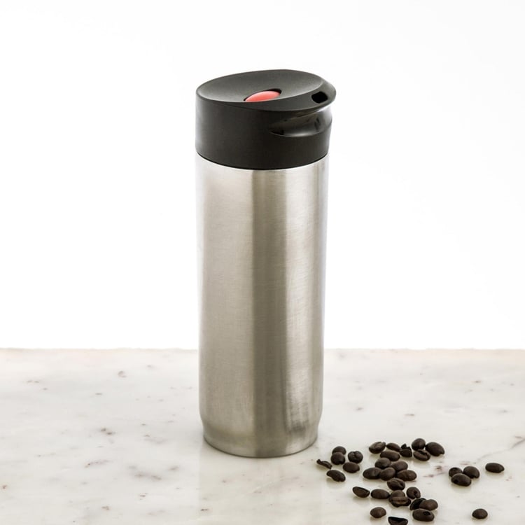 Regent-Weston Solid Bottle - Stainless Steel -  Travel Mug - 7 cm  L x 7 cm  W x 21 cm  H - 380ml - Silver