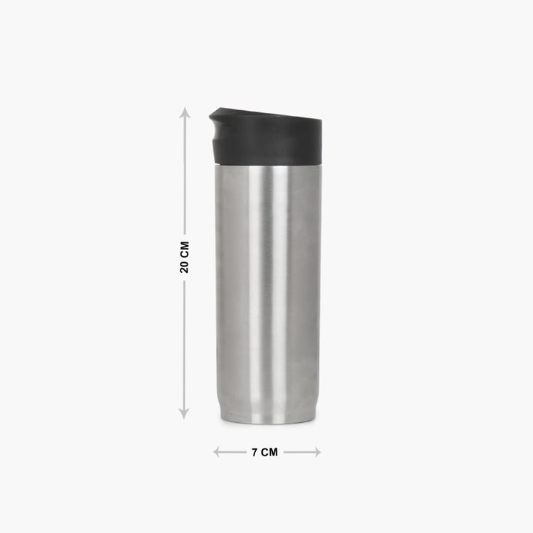 Regent-Weston Solid Bottle - Stainless Steel -  Travel Mug - 7 cm  L x 7 cm  W x 21 cm  H - 380ml - Silver