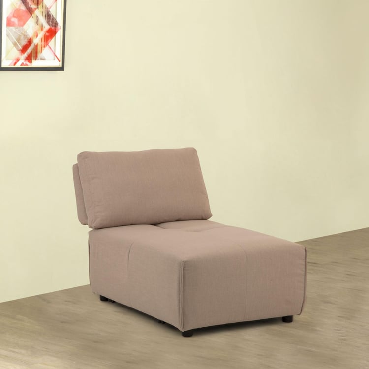 Dallas Fabric 1-Seater Armless Sofa - Beige