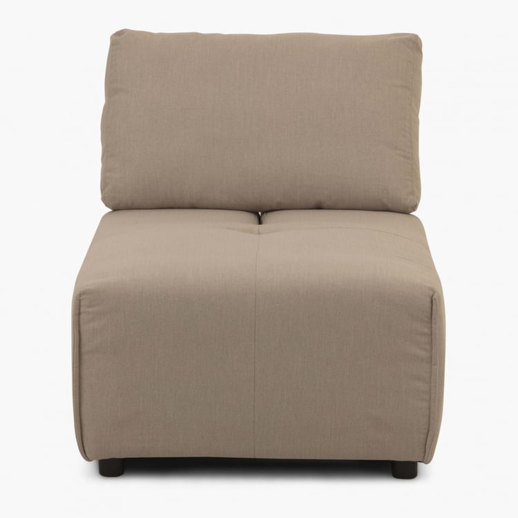 Dallas Fabric 1-Seater Armless Sofa - Beige