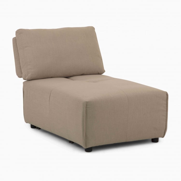 Dallas Fabric 1-Seater Armless Sofa - Beige