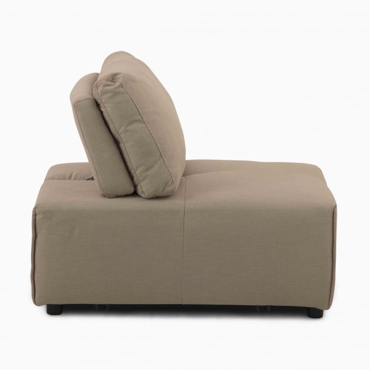 Dallas Fabric 1-Seater Armless Sofa - Beige