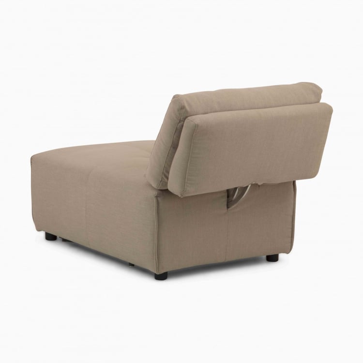 Dallas Fabric 1-Seater Armless Sofa - Beige